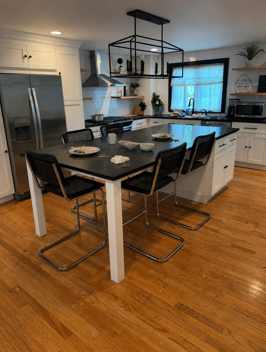 Kitchen before and after High Cleaning Core service