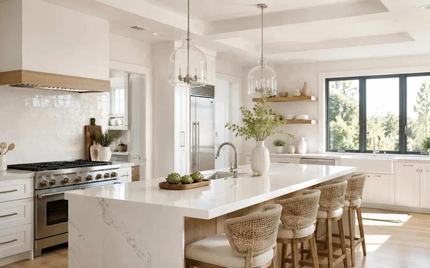 A bright kitchen maintained with thoughtful recurring cleaning